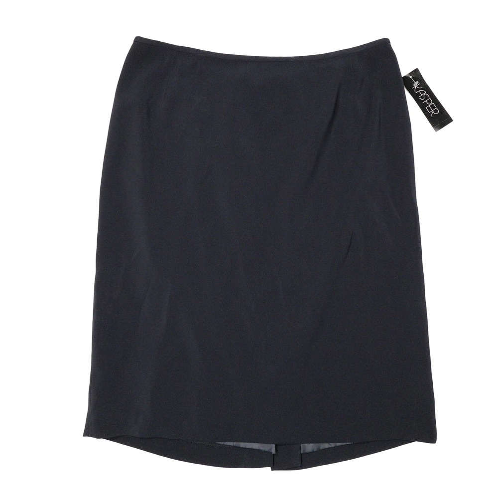 NWT KASPER Women's Size 18 Navy Blue November Zip Up Career Office Pencil Skirt